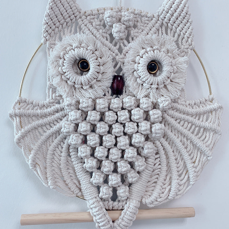 Owl Macrame Wall Hanging Tapestry 