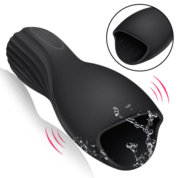 10 modes penis Delay Trainer Male Masturbator Vibrator Automatic Oral Climax Sex Glans Stimulate Massager Sex Toys for Men