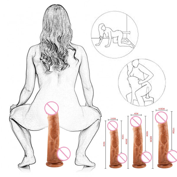 Woman Soft Dildo Butt Plug Realistic Strong Suction Cup Sexual Toy for Adult G-point Sex Toys