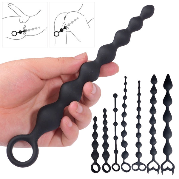 Super Long Silicone Butt Plug Anal Beads Ball Sex Toy For Beginners Man Women Couples Anus Masturbator Prostate Massager Erotic